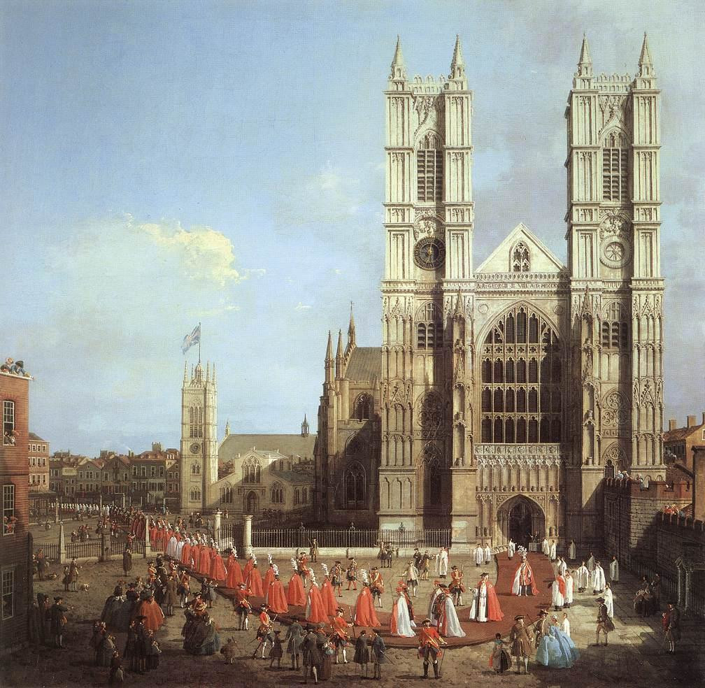 Abbazia di Westminster con la processione dell'Ordine del Bagno﻿