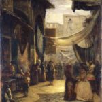 Mercato Vecchio di Firenze di Antonio Fontanesi