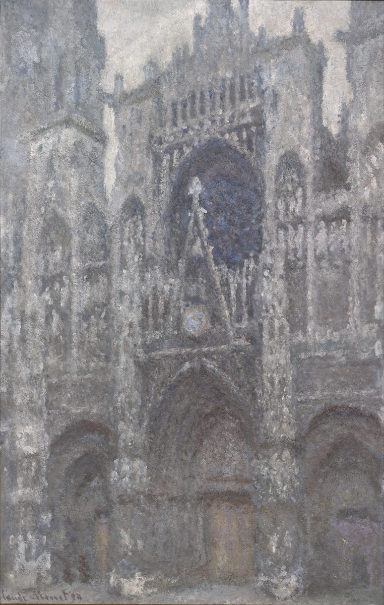 La cattedrale di Rouen, tempo grigio di Claude Monet