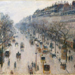 Boulevard Montmartre in un mattino d'inverno di Camille Pissarro