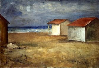Capanni sul mare di Carlo Carrà