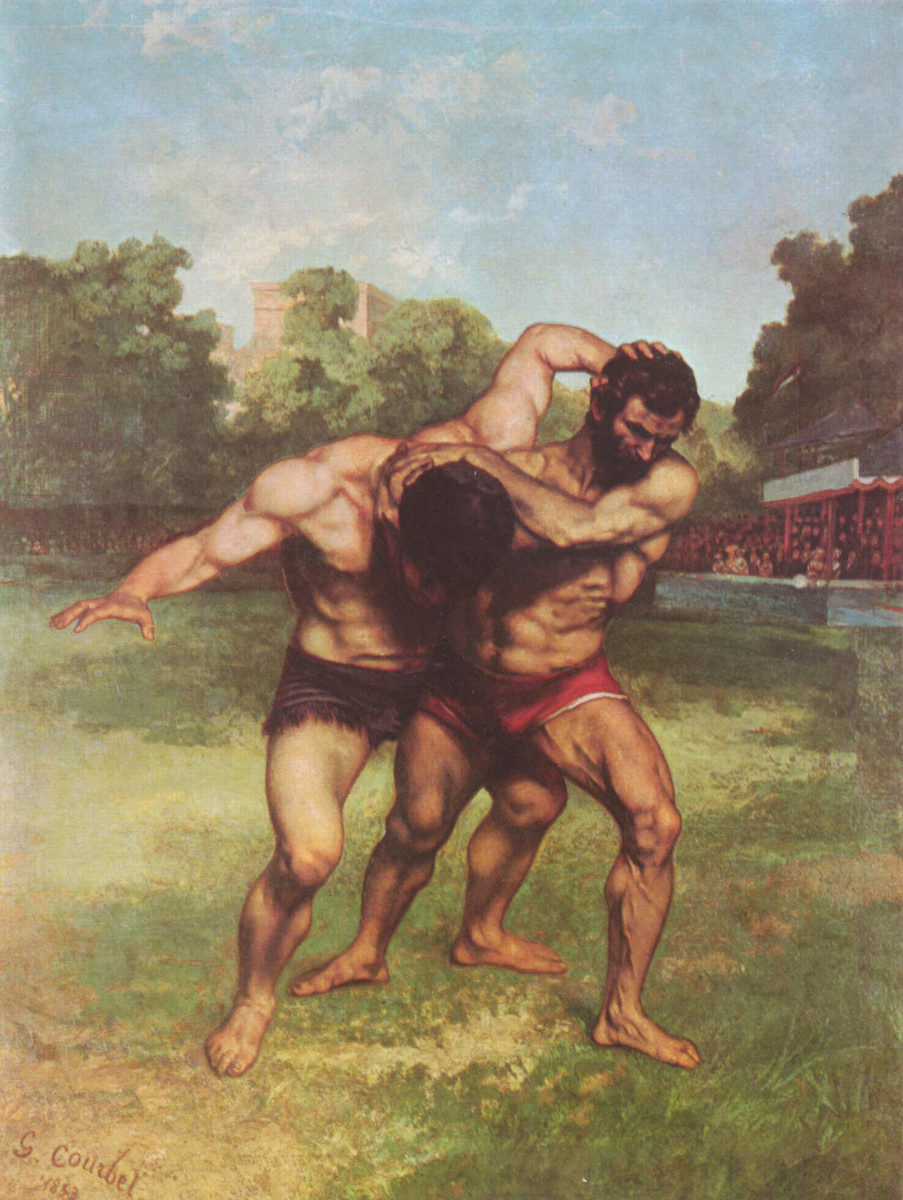 I lottatori di Gustave Courbet
