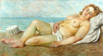 Bagnante al sole (Arianna abbandonata) di Giorgio De Chirico