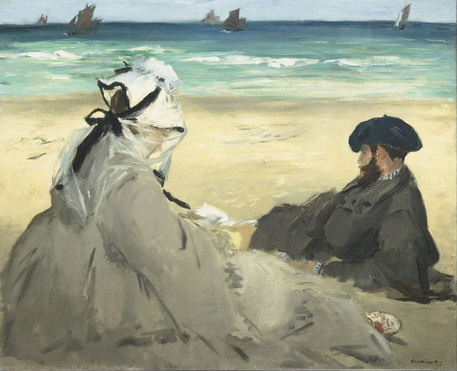 Sulla spiaggia di Édouard Manet
