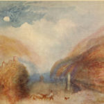 Lago con colline di William Turner