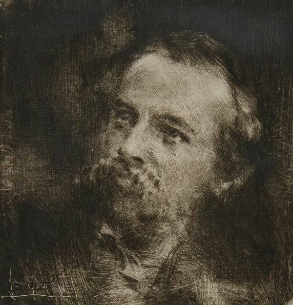 Ritratto di Tranquillo Cremona di Luigi Conconi