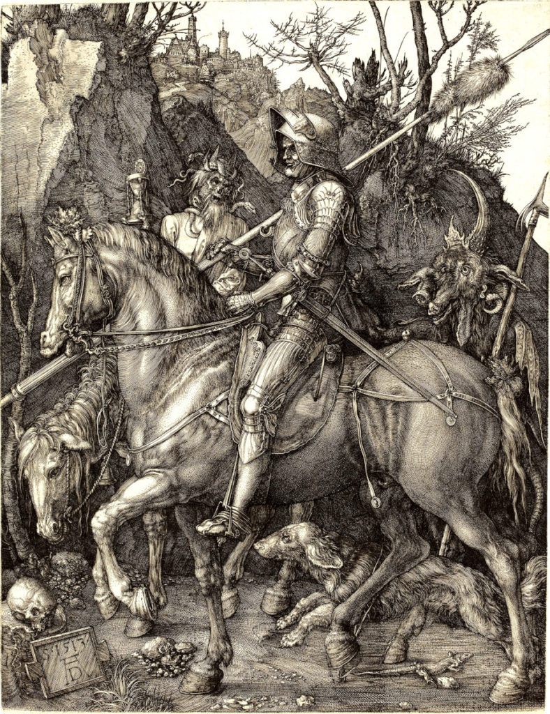 Il cavaliere, la morte e il diavolo di Albrecht Dürer