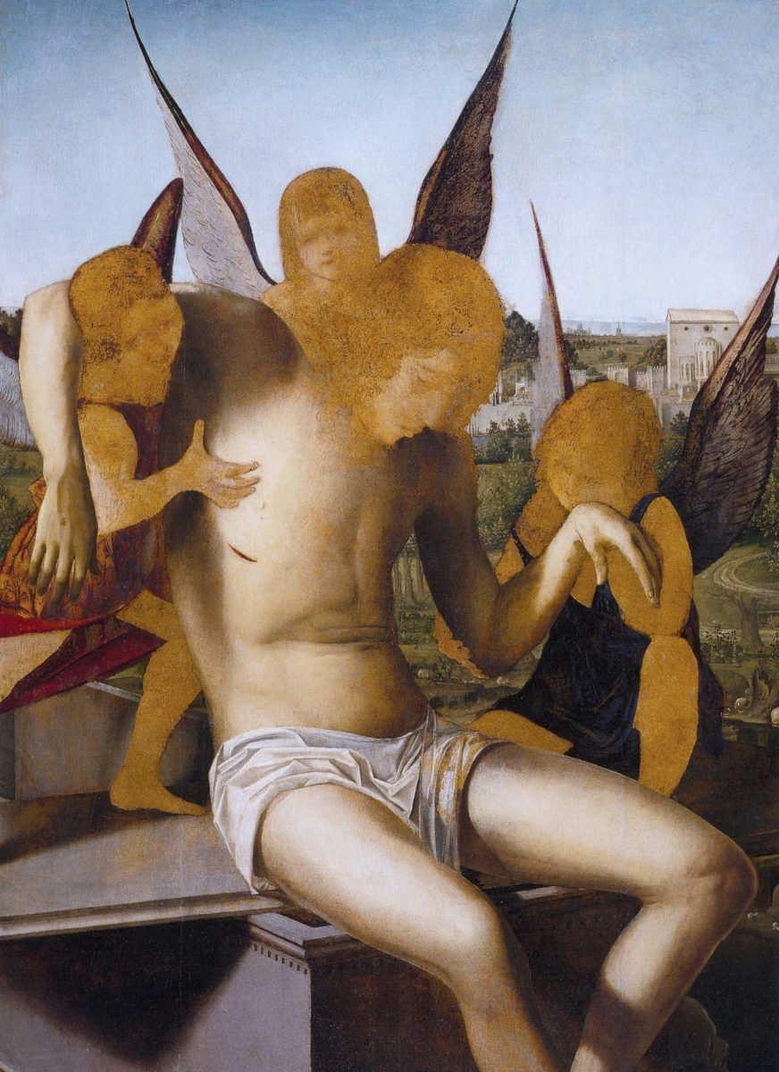 Cristo in pietà sorretto da tre angeli di Antonello da Messina