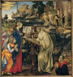 Apparizione della Vergine a San Bernardo di Filippino Lippi