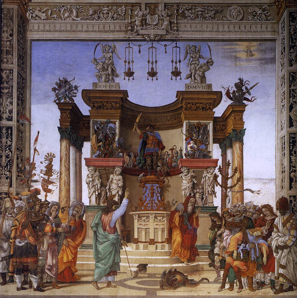 San Filippo scaccia il drago dal tempio di Marte di Filippino Lippi