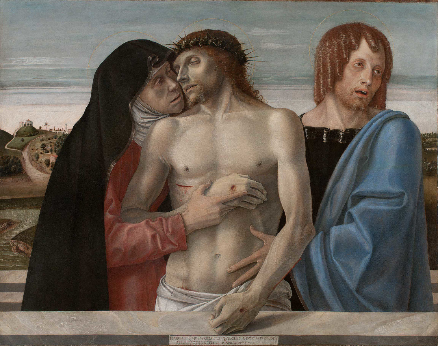 Cristo morto sorretto da Maria e Giovanni di Giovanni Bellini