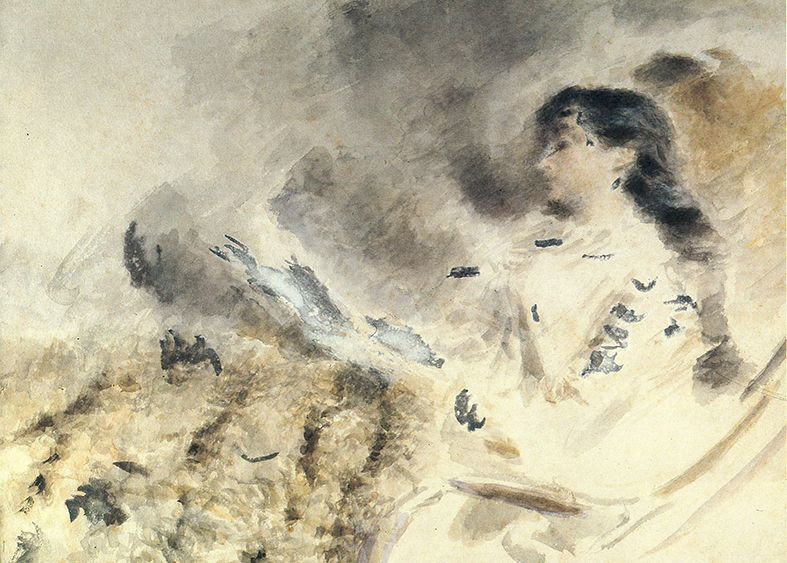 La principessa di Saint-Lèger sulla sedia a sdraio di Daniele Ranzoni