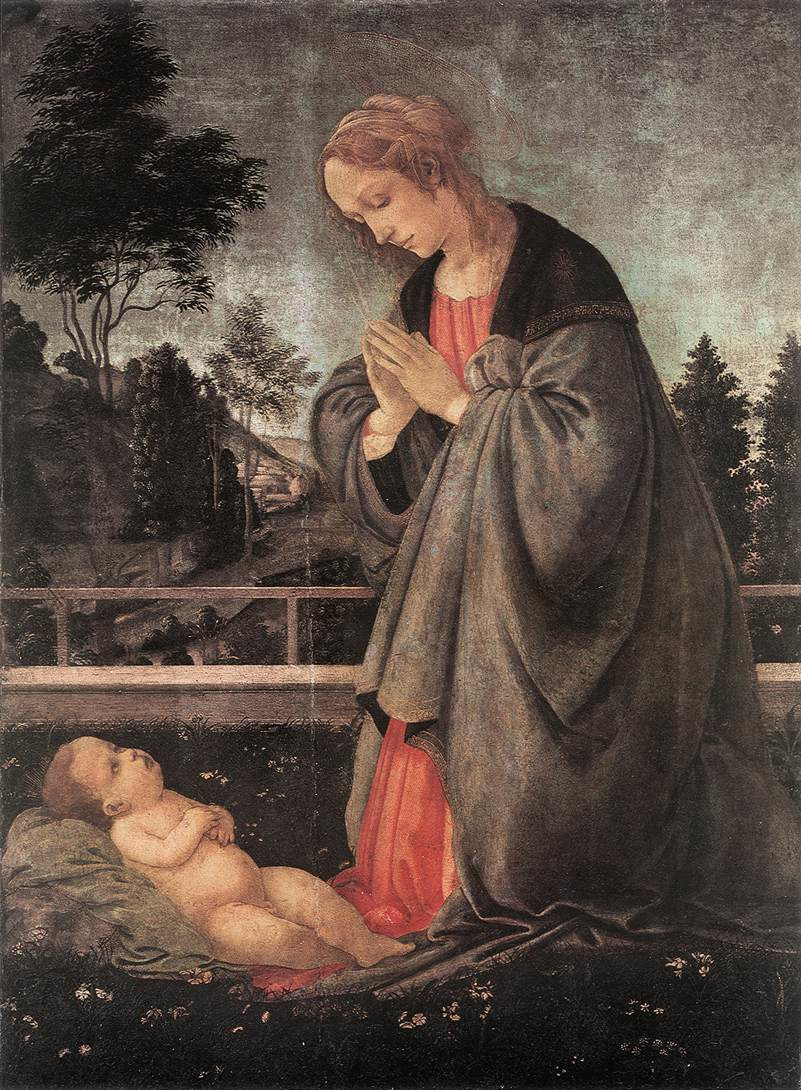 Adorazione del Bambino di Filippino Lippi