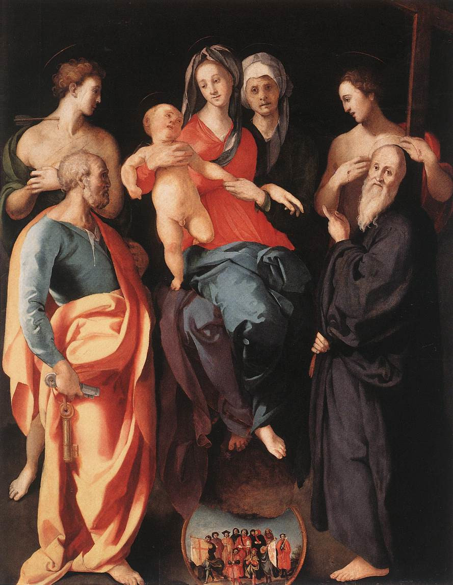 Madonna col Bambino, Sant'Anna e quattro Santi di Pontormo