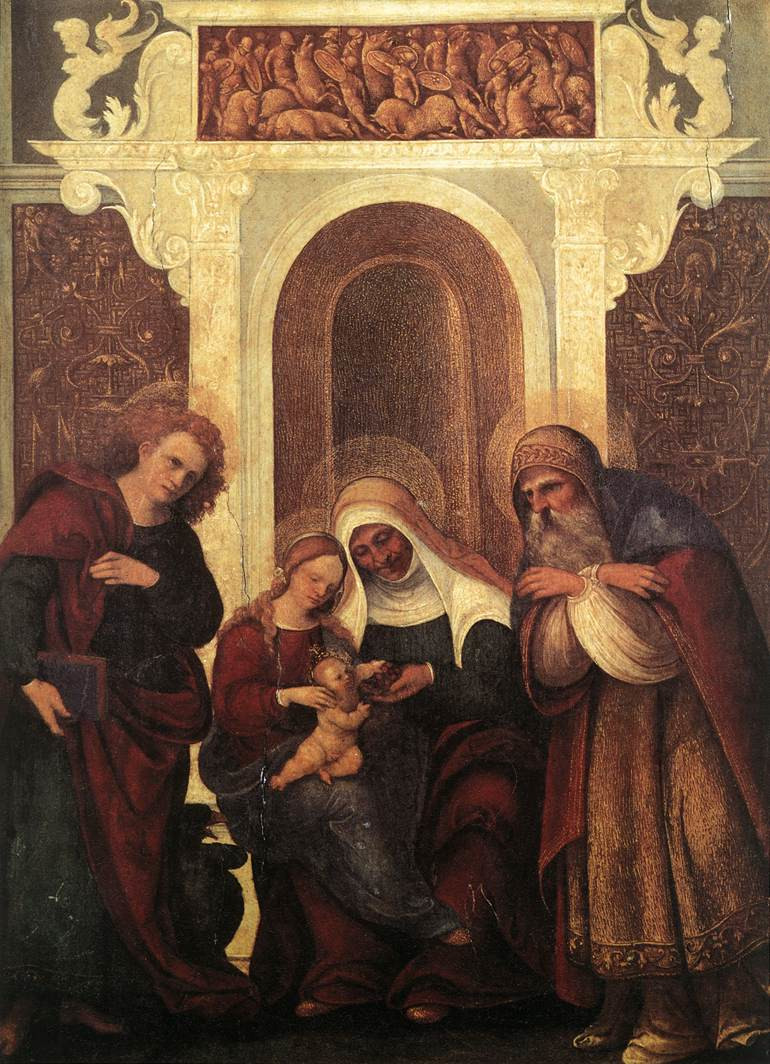 Madonna col Bambino e Santi di Ludovico Mazzolino