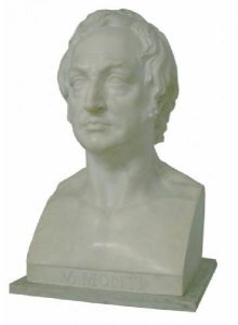 Busto di Vincenzo Monti di Abbondio Sangiorgio, copia in marmo