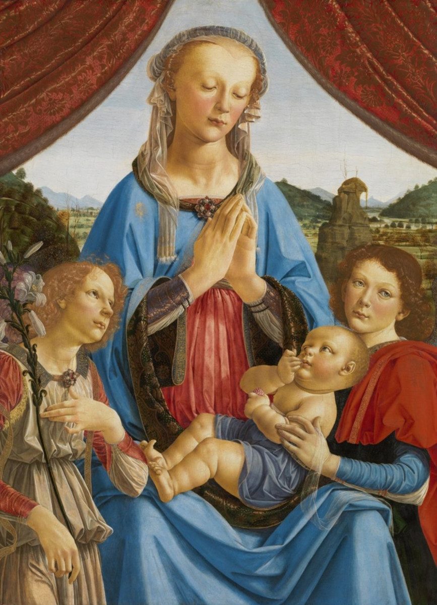 La Vergine col bambino e due angeli di Andrea del Verrocchio