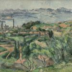 Vista della baia di Marsiglia con il villaggio di Saint-Henri di Paul Cézanne