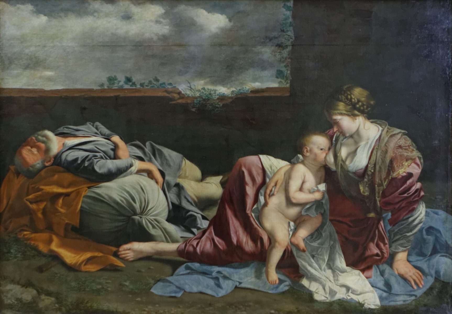 Riposo durante la fuga in Egitto di Orazio Gentileschi, Museo del Louvre, Parigi