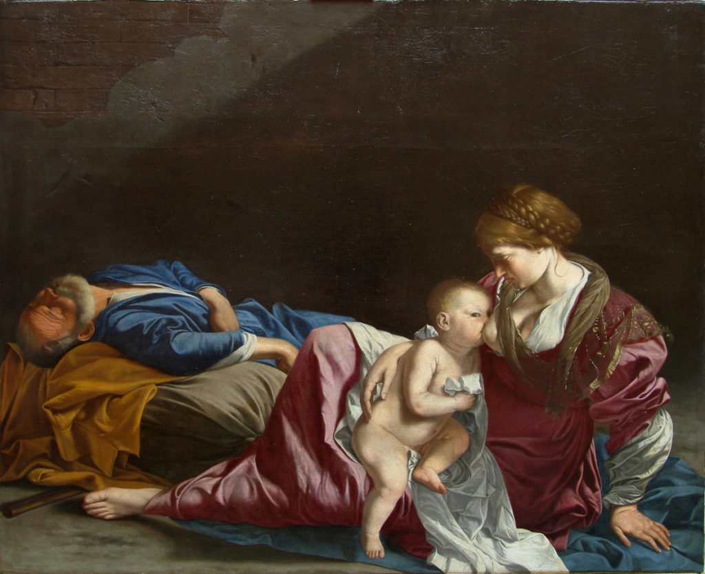 Riposo durante la fuga in Egitto di Orazio Gentileschi, Mantova, collezione privata
