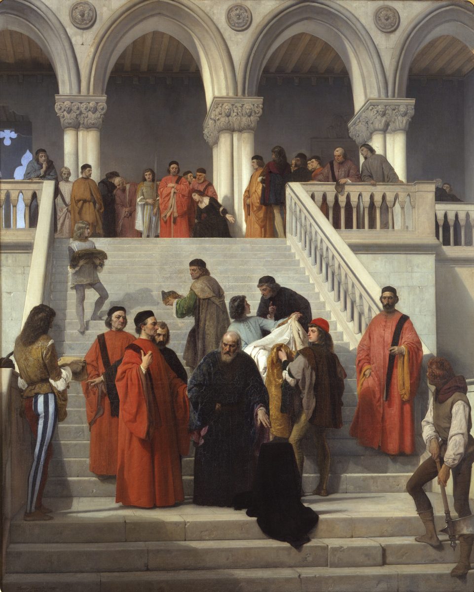 Gli ultimi momenti del doge Marin Faliero sulla scala detta del piombo di Francesco Hayez
