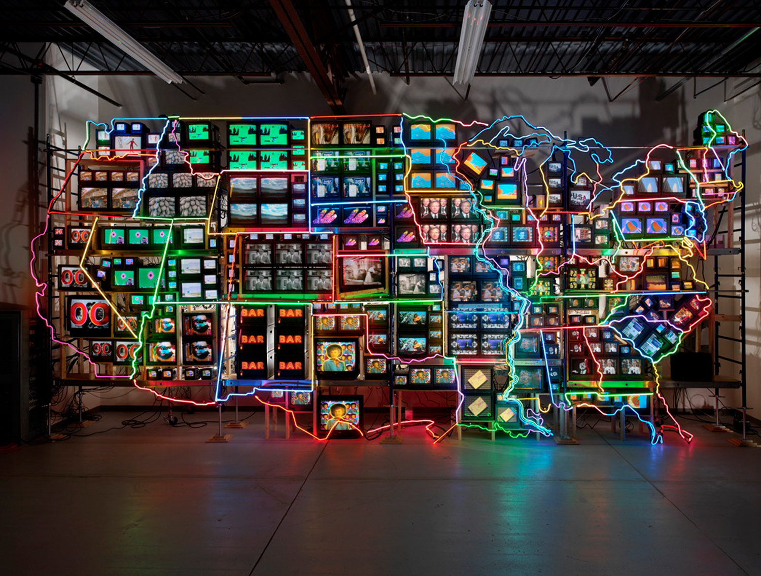 Electronic Superhighway di Nam June Paik
