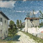 Veduta della strada del Mirasole a Varese di Domenico De Bernardi