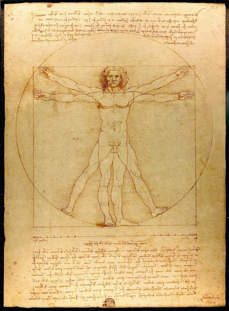 Uomo vitruviano di Leonardo da Vinci