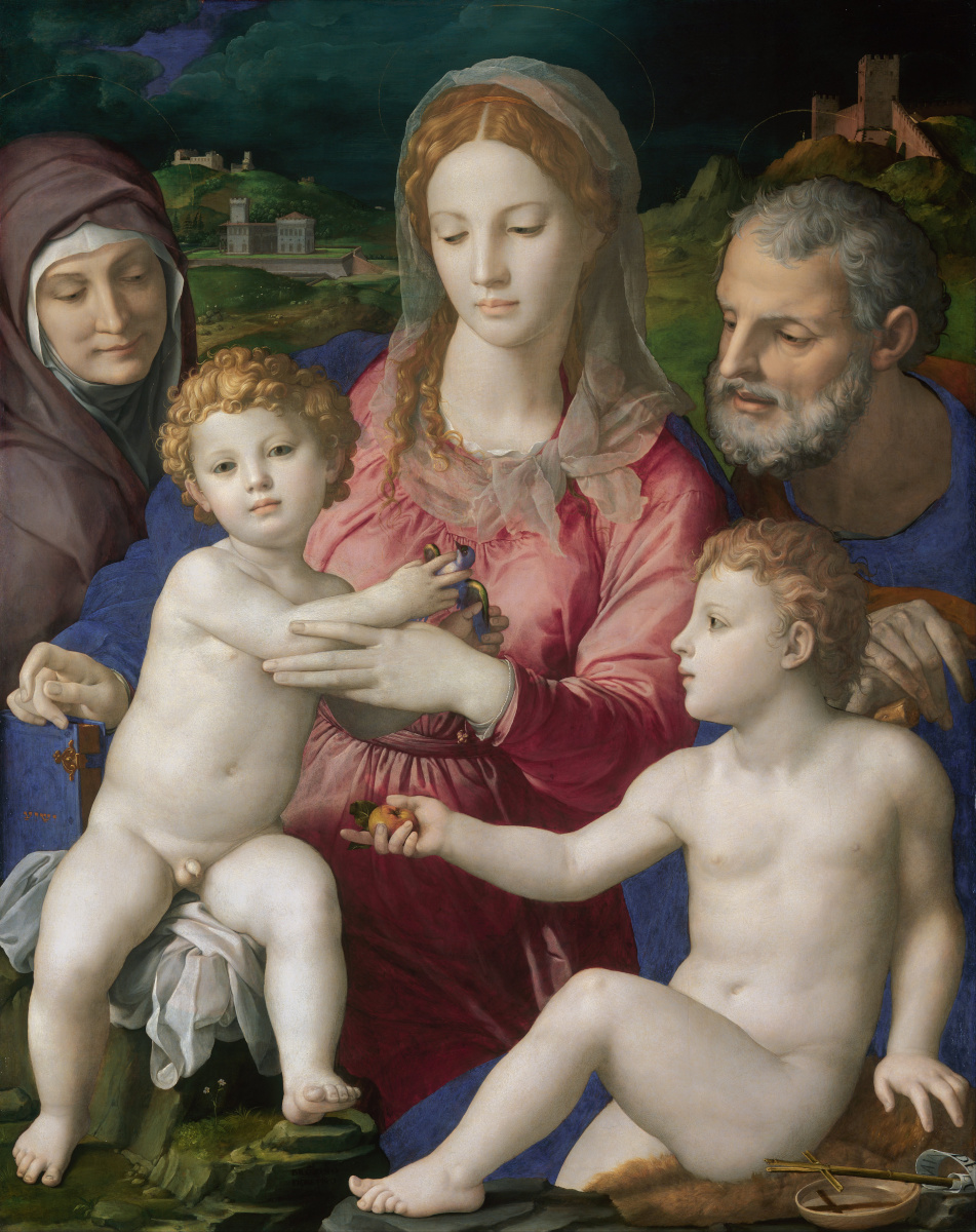 La Sacra Famiglia con Sant'Anna e Giovanni Battista Bambino