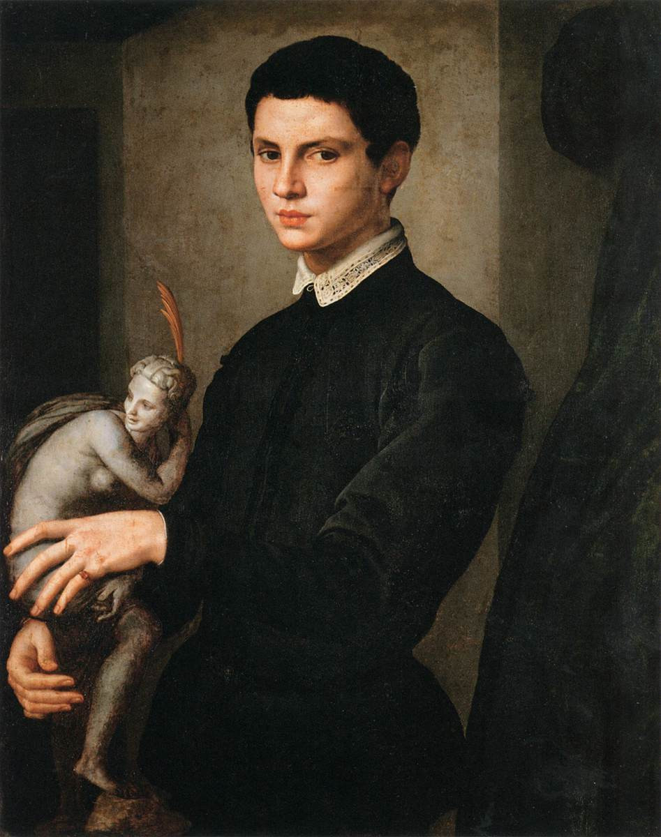 Ritratto di uomo con statuetta di Agnolo Bronzino