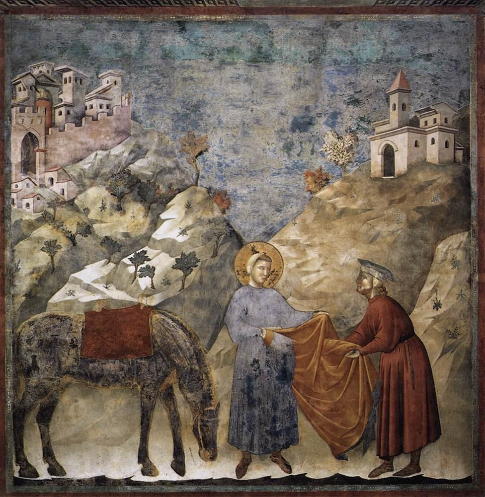 San Francesco dona il mantello a un povero di Giotto