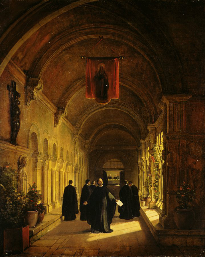 Abelardo nel chiostro di Francois Marius Granet