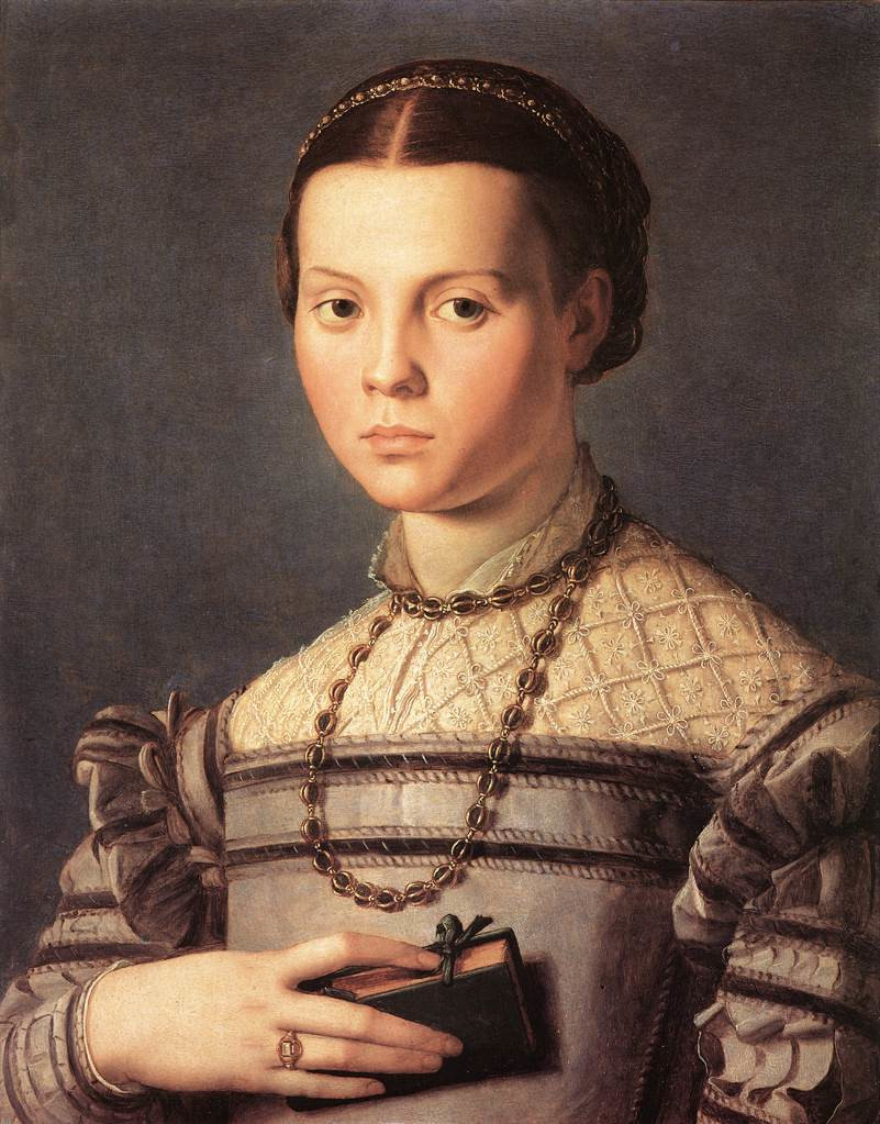 Ritratto di giovane donna con libro di Agnolo Bronzino