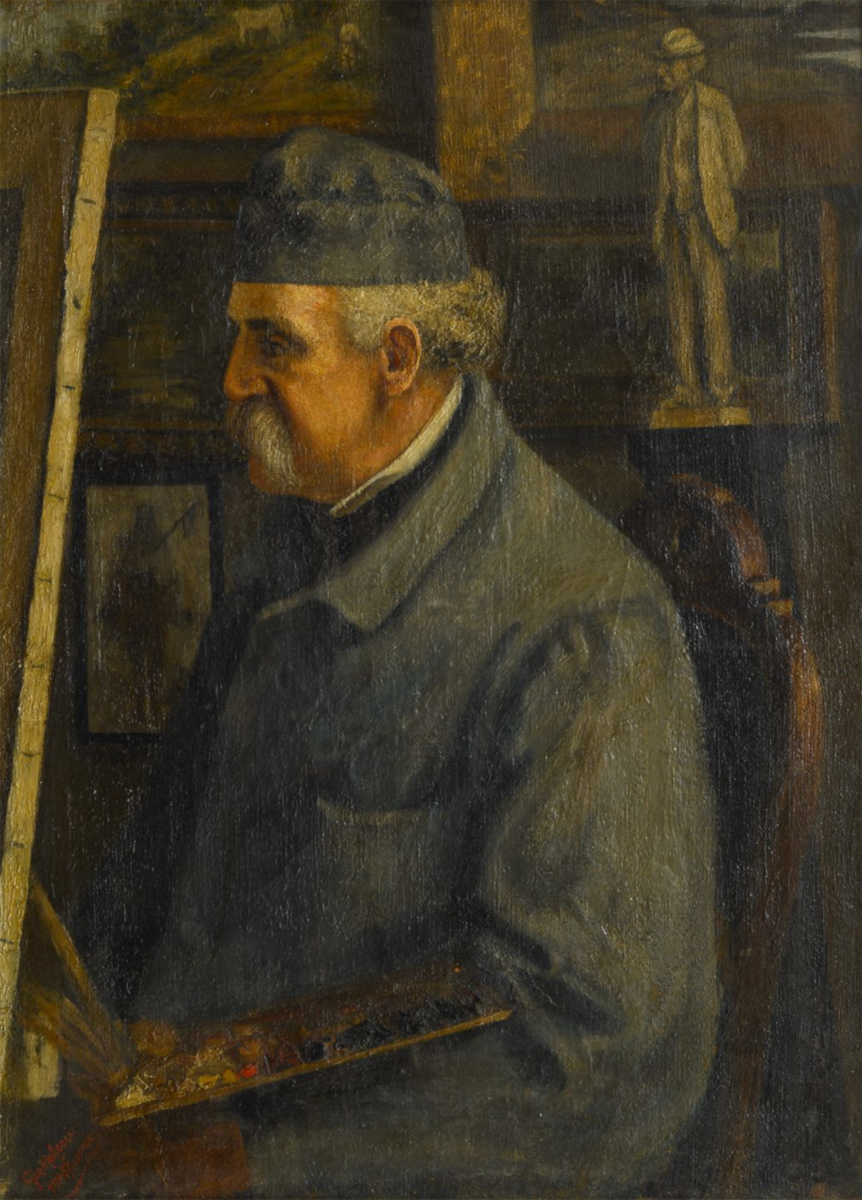 Giovanni Fattori nello studio di Giovanni Malesci