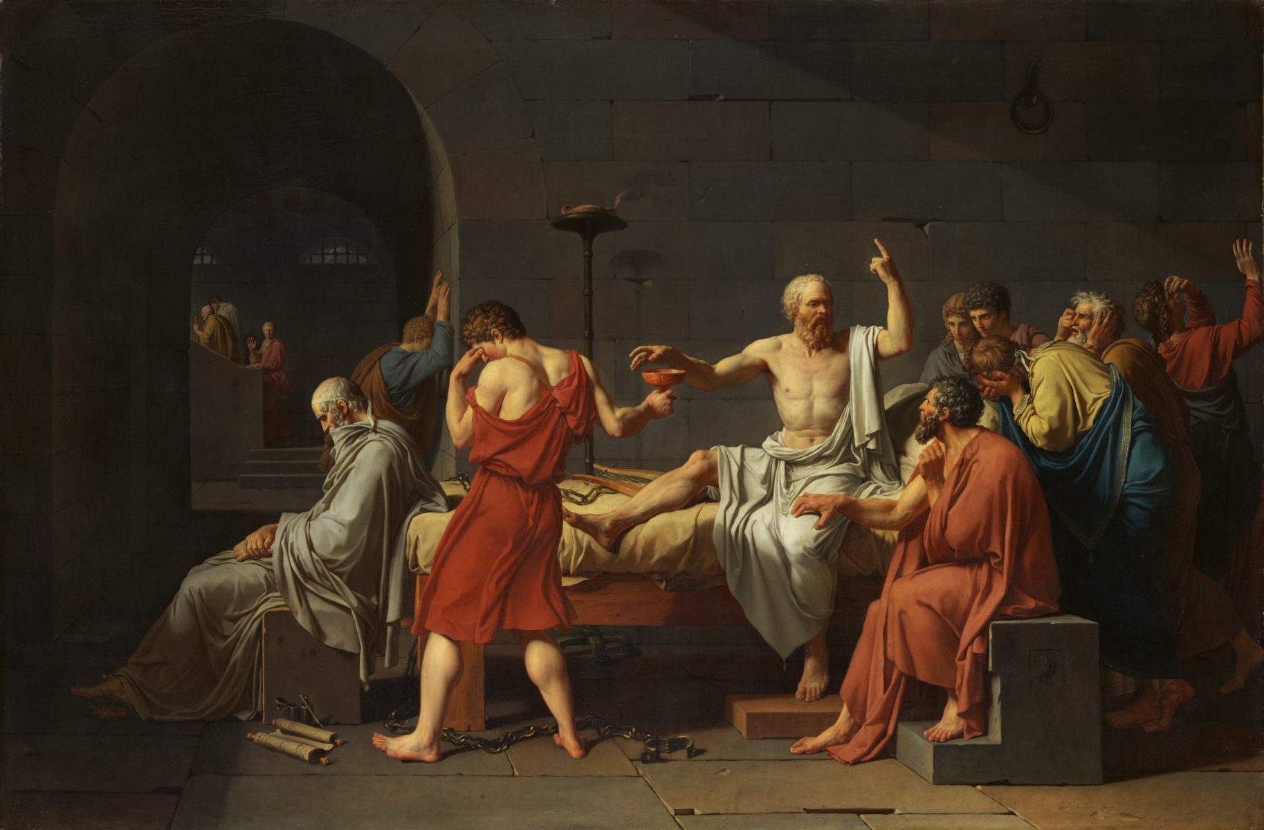 La morte di Socrate di Jacques-Louis David