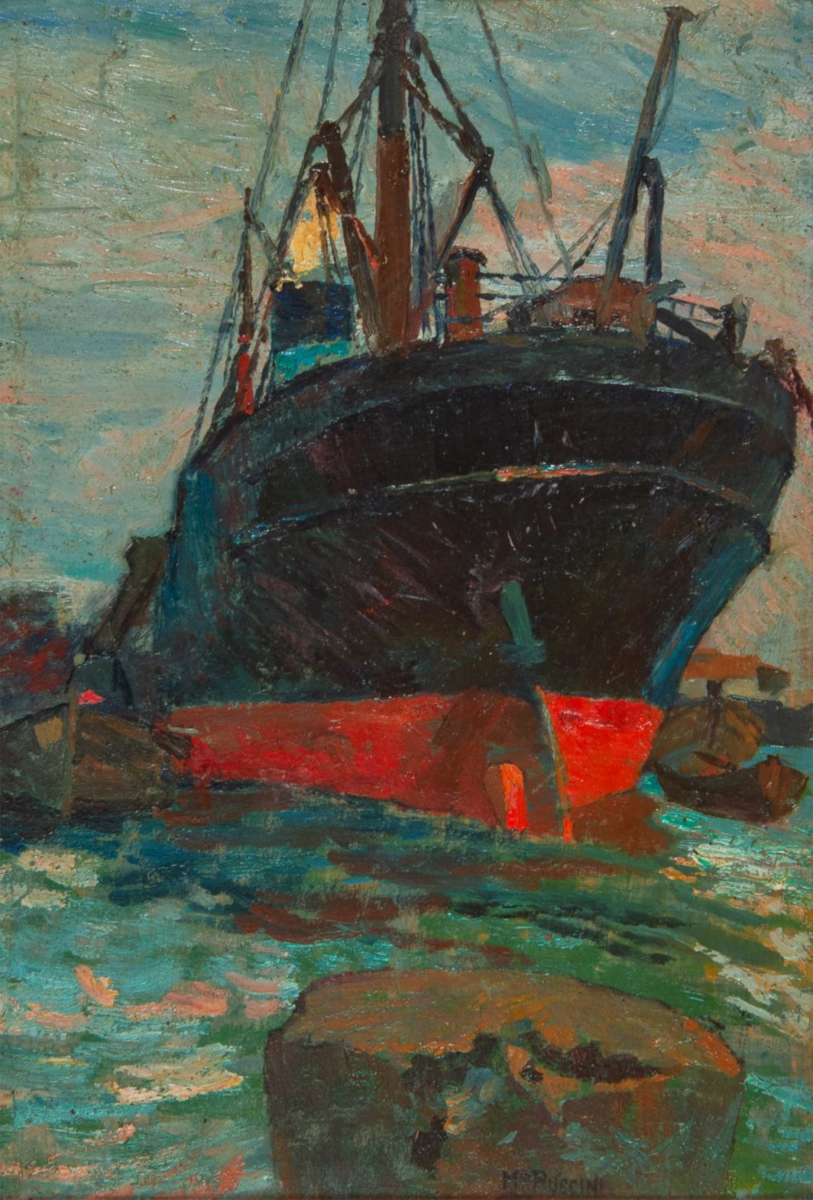 Vapore nel porto di Mario Puccini