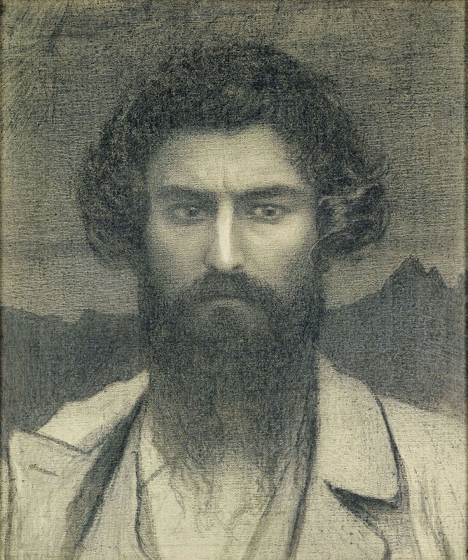 Autoritratto di Giovanni Segantini del 1895