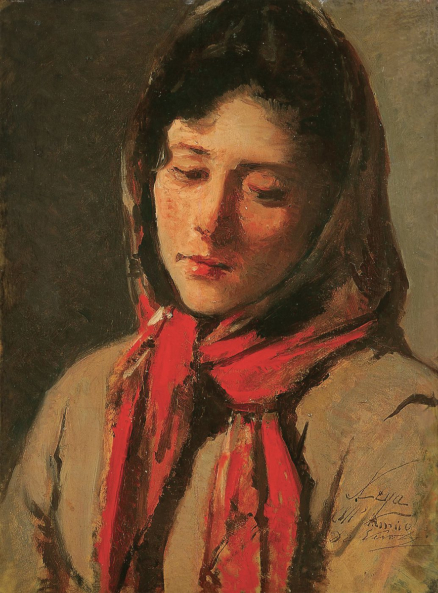 Ritratto di contadina di Silvestro Lega
