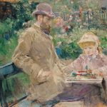 Èugene Manet con la figlia a Bougival di Berthe Morisot