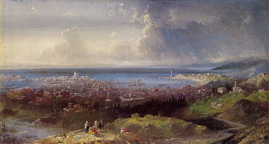 Veduta di Genova di Carlo Bossoli