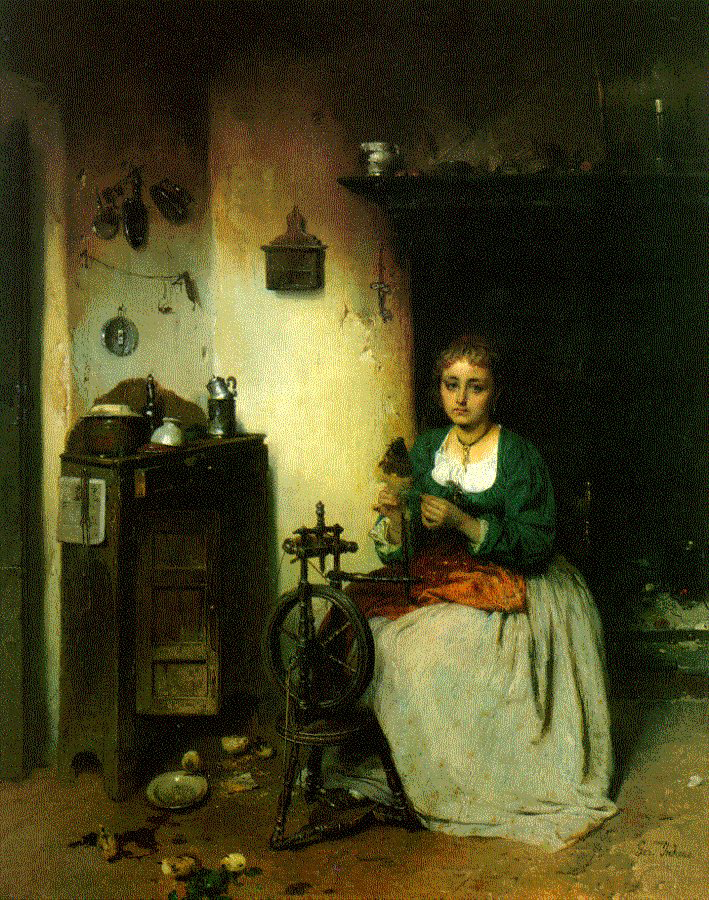 La filatrice di Gerolamo Induno