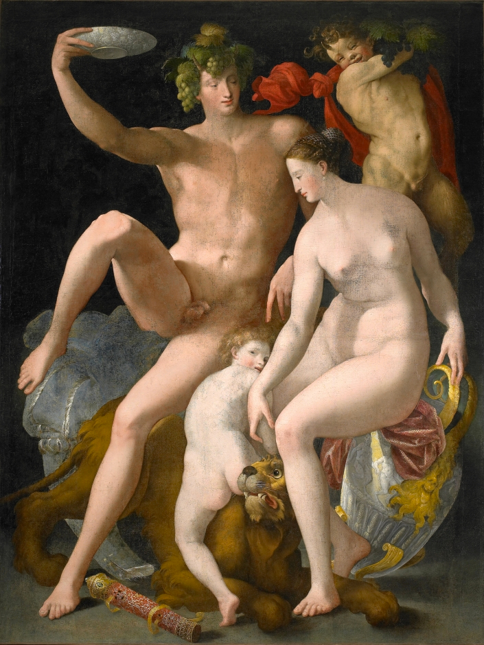 Bacco, Venere, Cupido e un satiro di Rosso Fiorentino