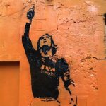 Lo stencil di Francesco Totti a Monti