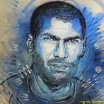 Il Murale di Zinedine Zidane di C215 a Parigi