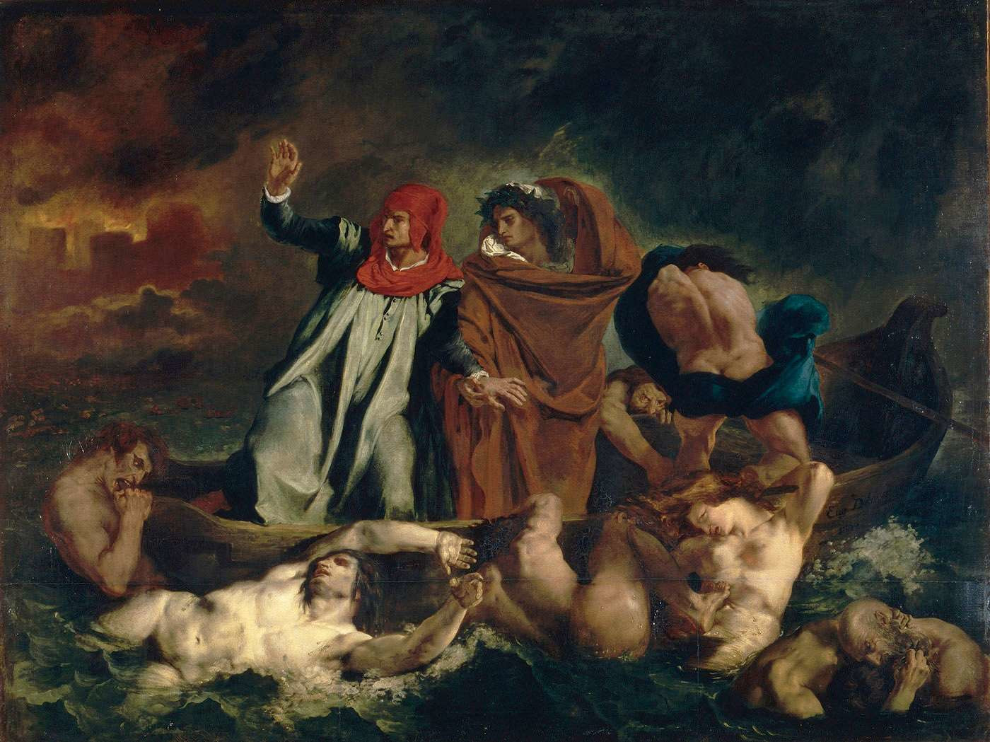 La barca di Dante di Eugène Delacroix