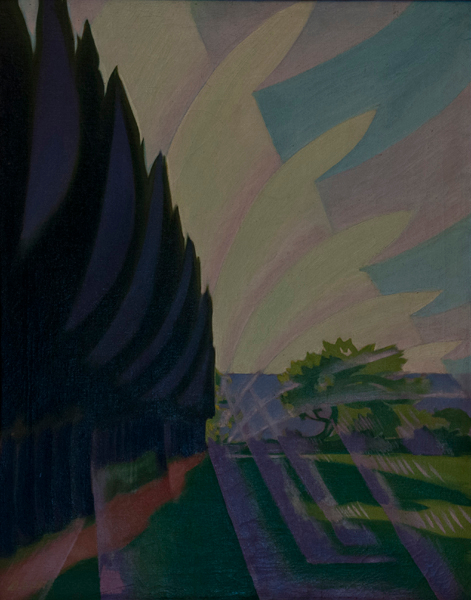 Cipressi - Espansione di cielo di Giacomo Balla