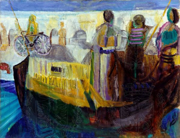 Pescatori del porto di Antibes di Bruno Cassinari