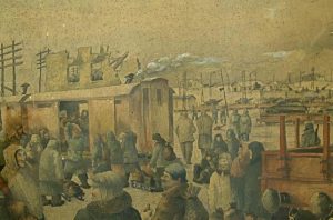 Fronte russo. Partenza dei profughi. Aprile 1942 XX. di Cesare Andreoni