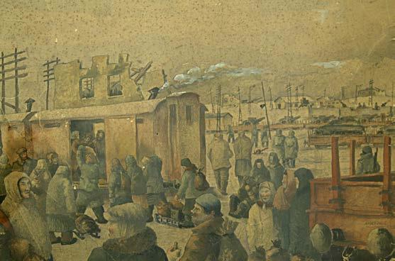 Fronte russo. Partenza dei profughi. Aprile 1942 XX. di Cesare Andreoni