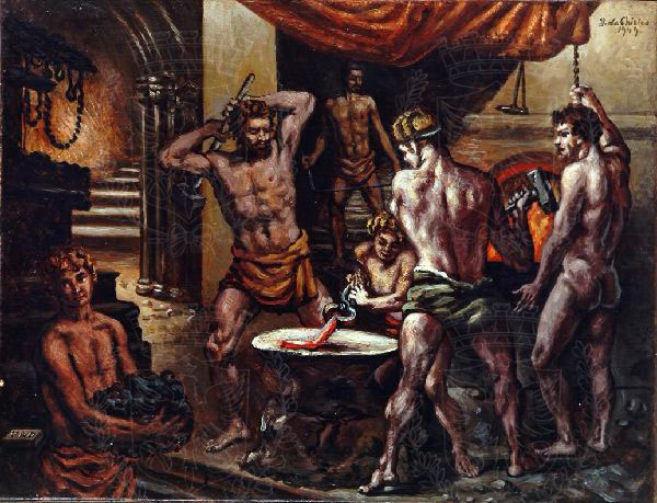 Forgia di vulcano di Giorgio de Chirico